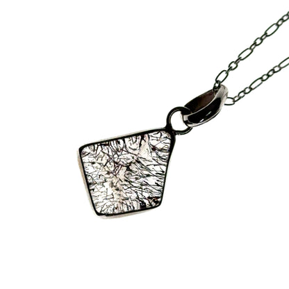 Sacred Seven Trapezoid Pendant Necklace – Natural Crystal Jewelry in 925 Sterling Silver
