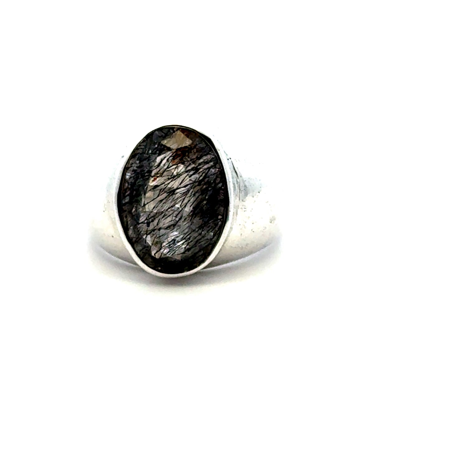 Sacred Seven Oval Bezel Ring – Bold Natural Gemstone Statement Jewelry in 925 Sterling Silver