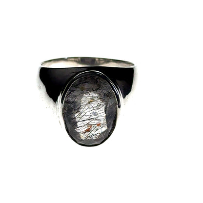 Sacred Seven Oval Bezel Ring – Bold Natural Gemstone Statement Jewelry in 925 Sterling Silver