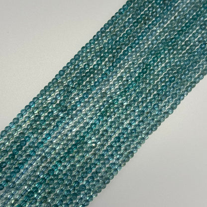 Blue Apatite Polished Round Gemstone Beads