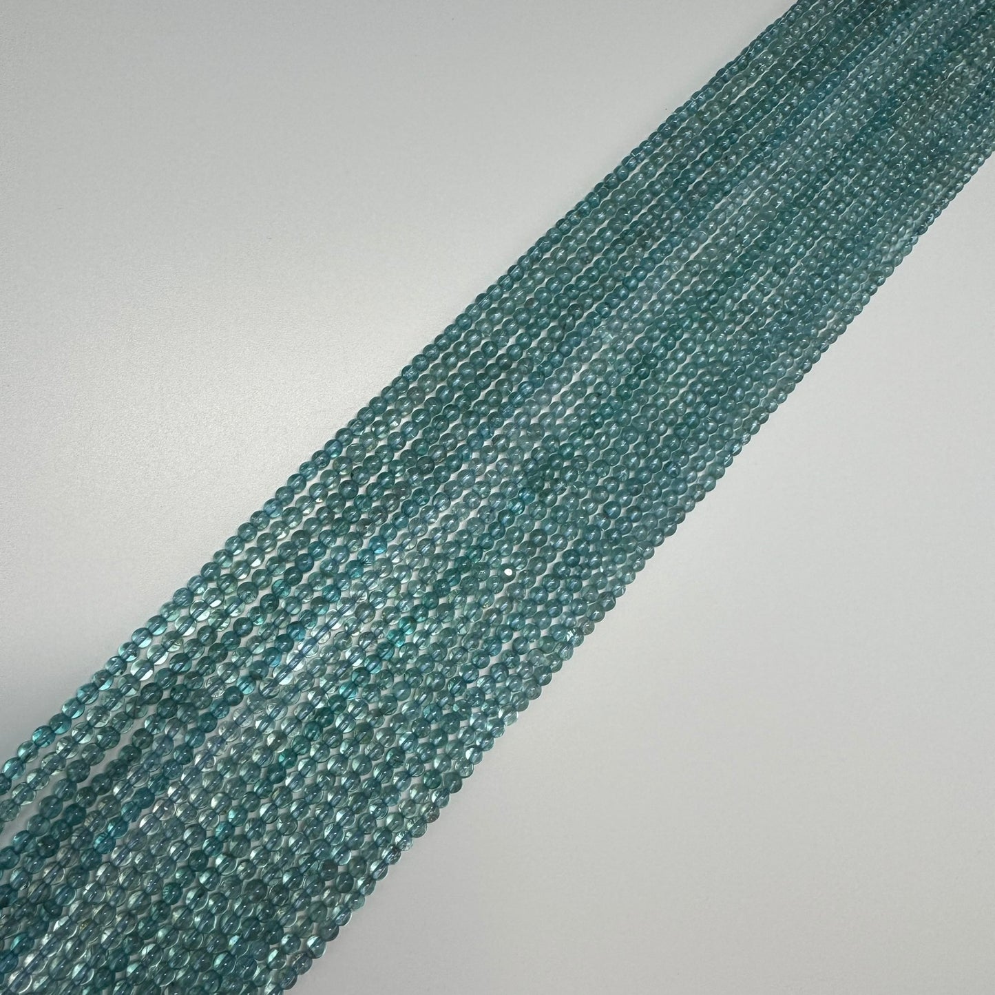 Blue Apatite Polished Round Gemstone Beads