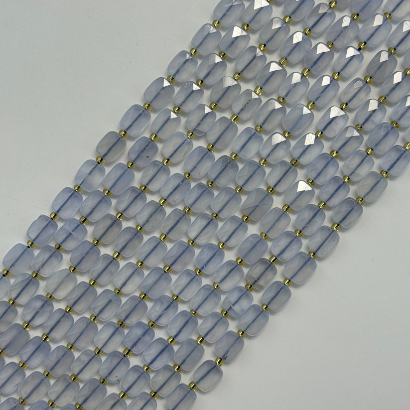 Faceted Rectangular Semi Precious Stone Beads
