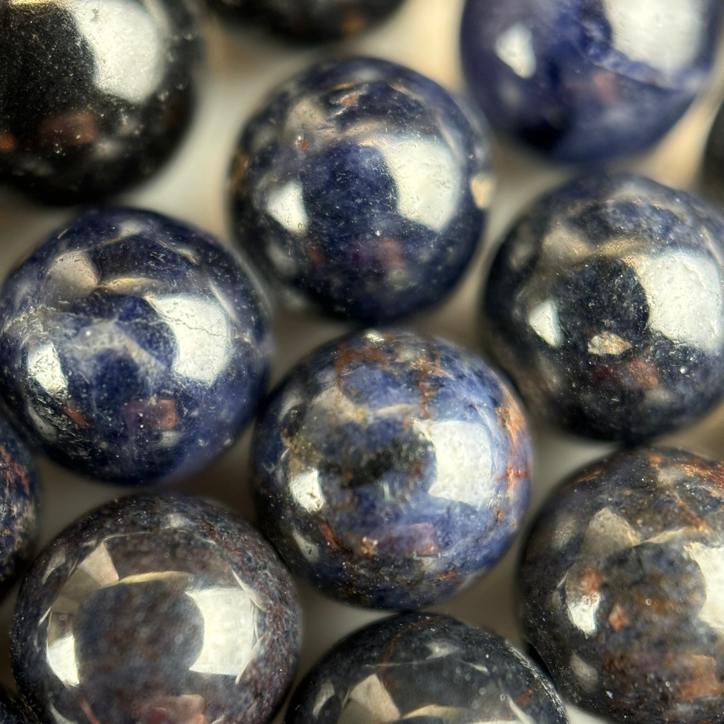 Dark Blue Sapphire AAA Polished   Round Beads image 8