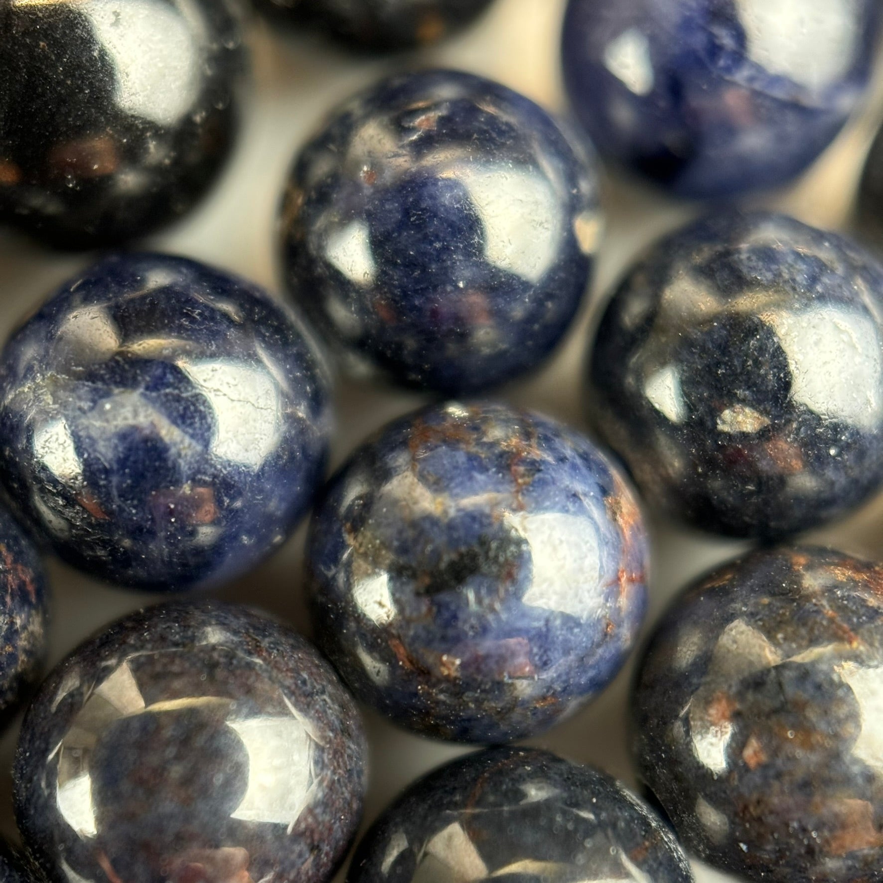 Dark Blue Sapphire AAA Polished   Round Beads image 8