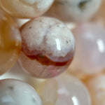 Orange Sakura Agate Polished Round Beads image 4