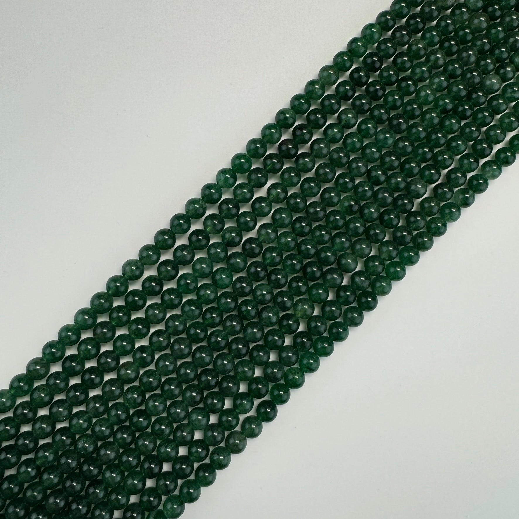 Green Strawberry Quartz Polished Round Beads image 6
