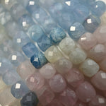 Aquamarine Morganite Square Beads image 9
