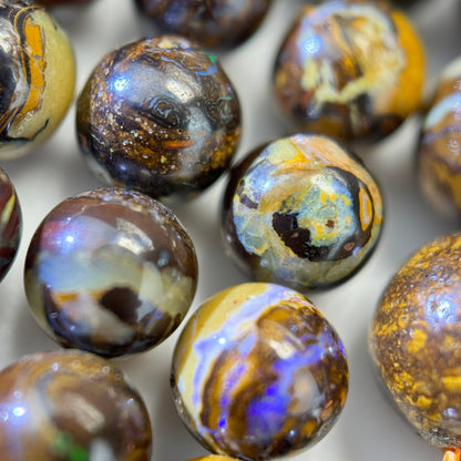 Australian AA Boulder Opal Polished Round Beads image 3