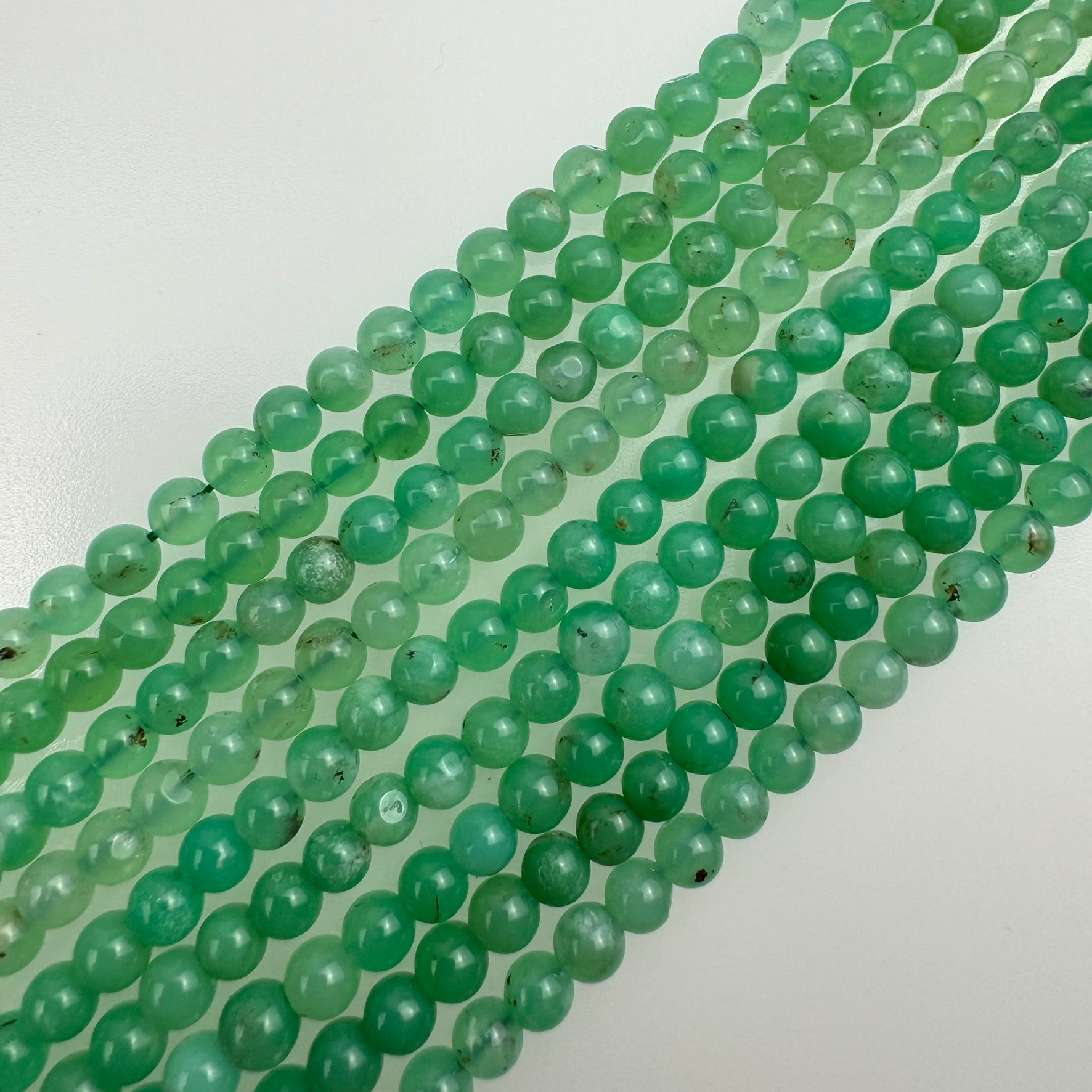 Australian Chrysoprase Polished  Round Beads image 4