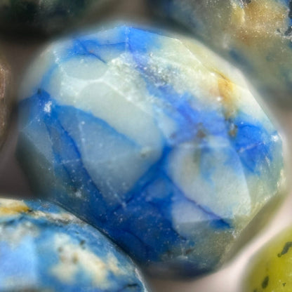 Azurite Faceted Rondelle Beads image 7