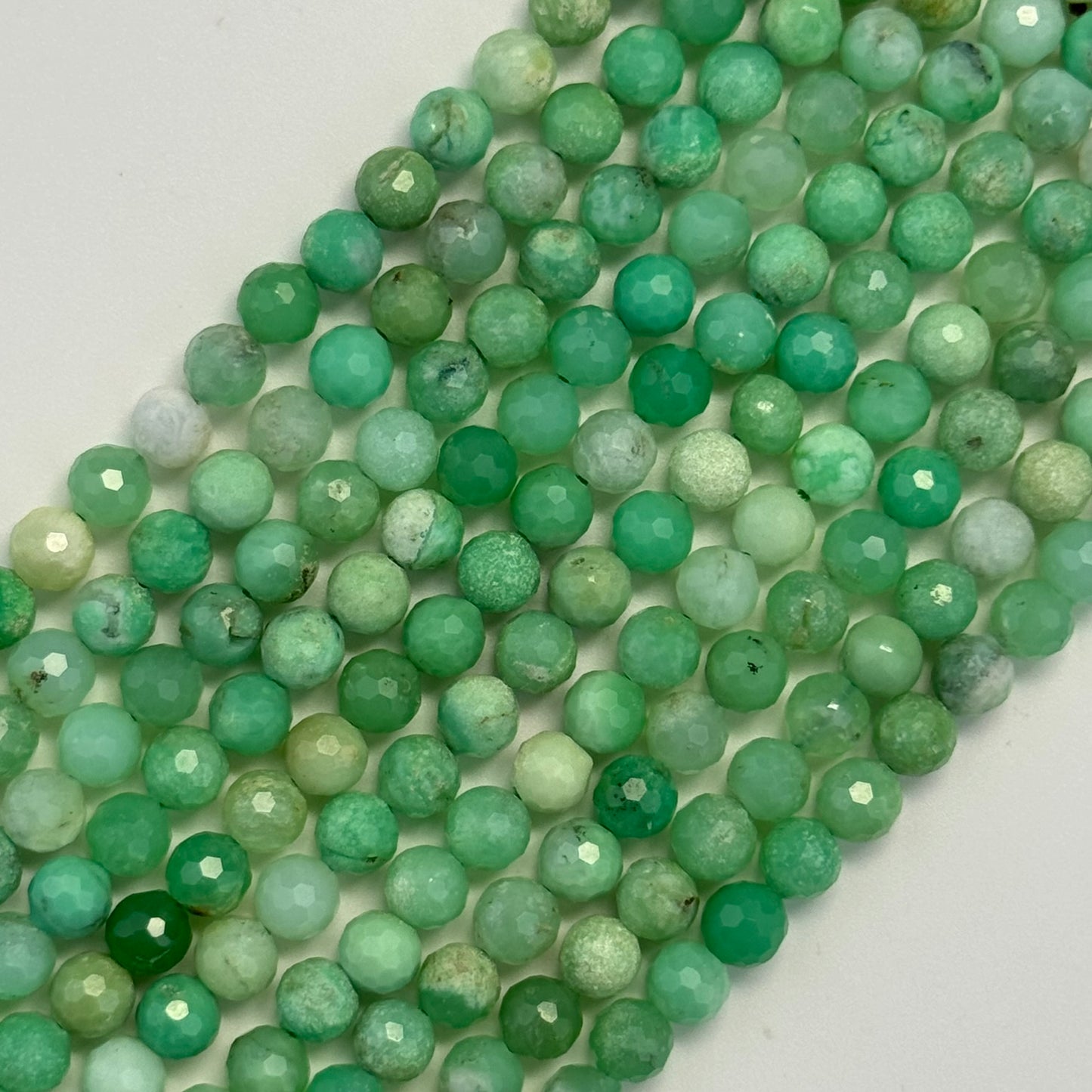 Chrysoprase Faceted Round Beads image 0