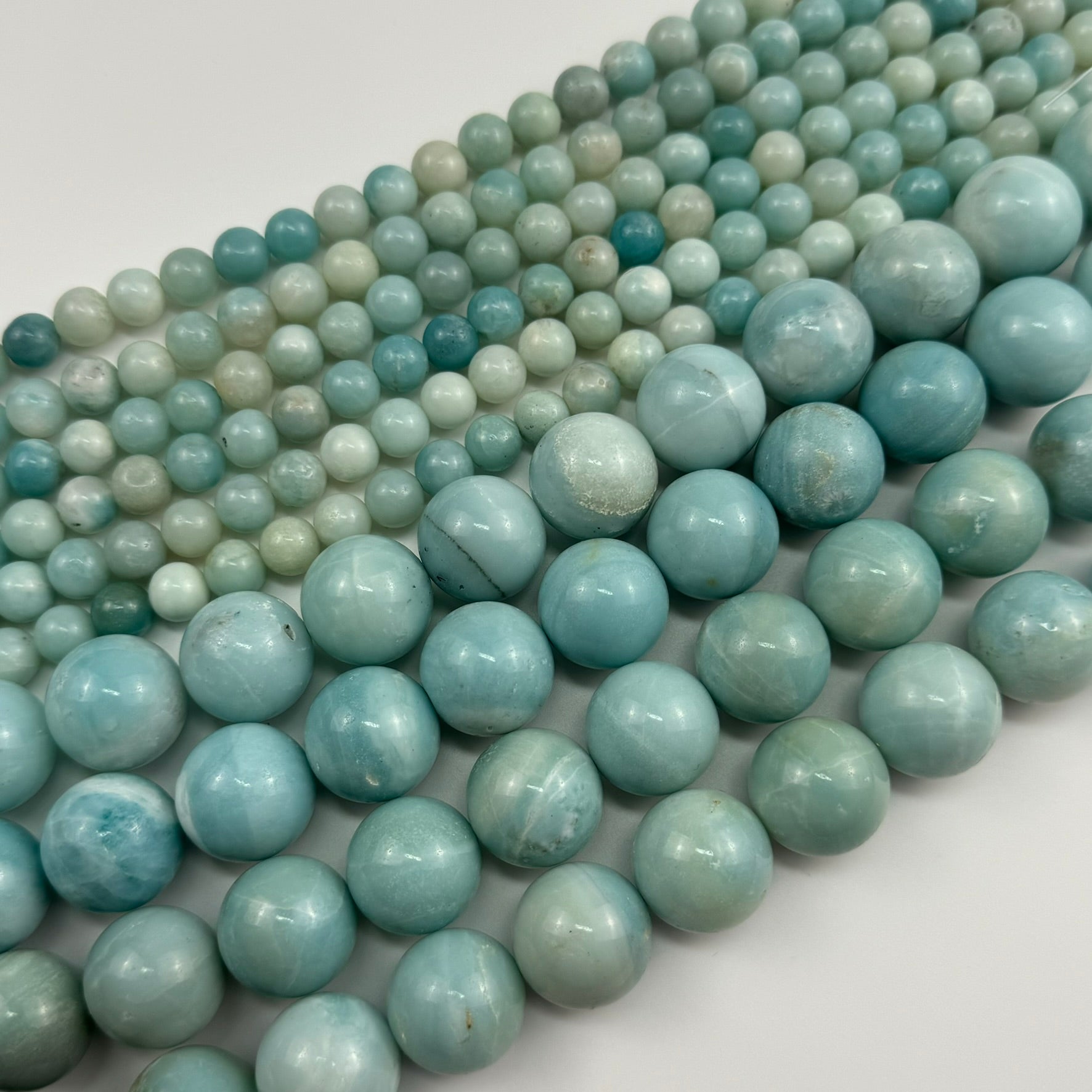 Ocean Jasper (Blue) AA Polished  Round Beads image 2