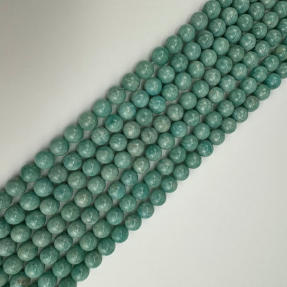 Smooth Green Amazonite AAA Polished Round Gemstone Beads image 3