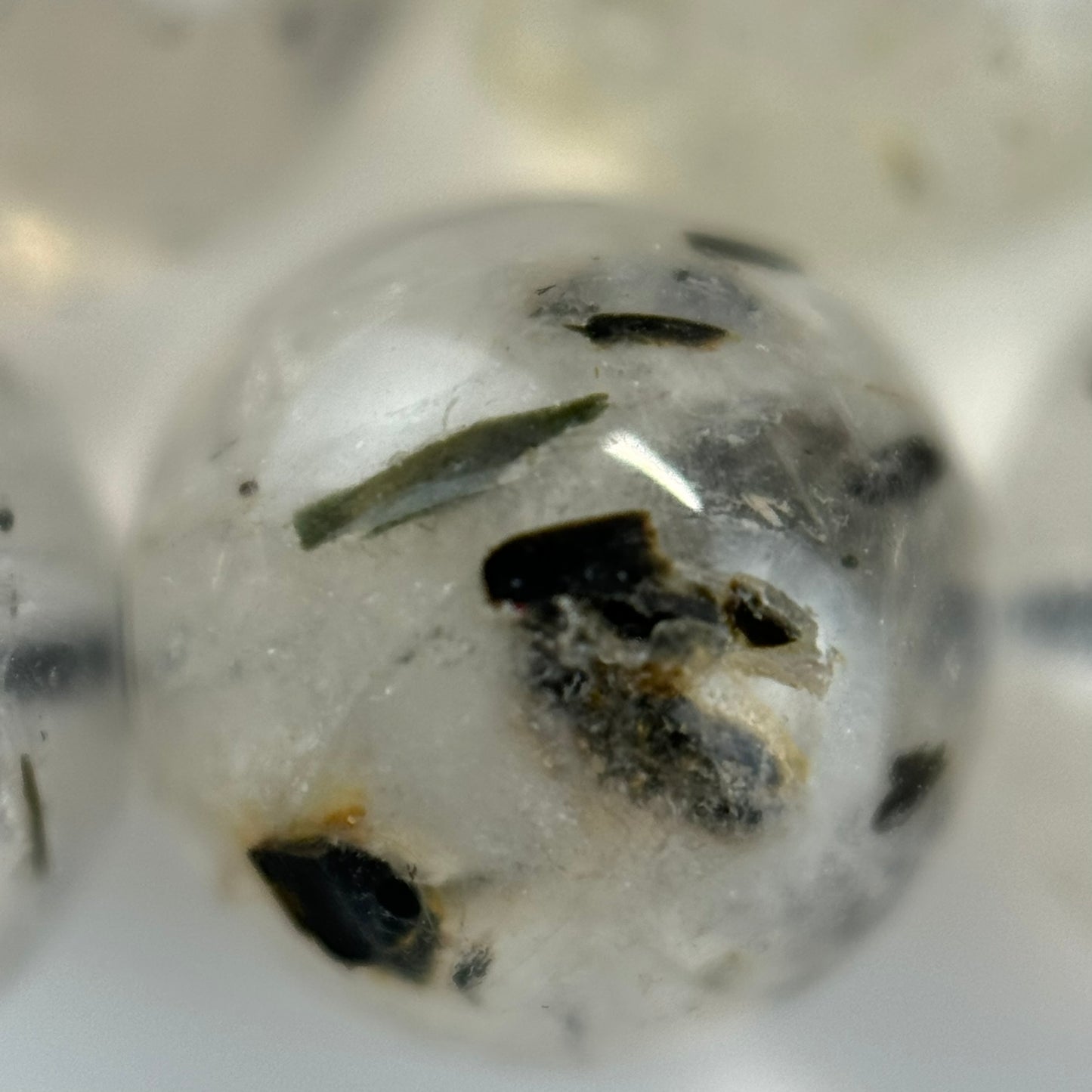 Space Mica Quartz Polished  Round Beads image 1