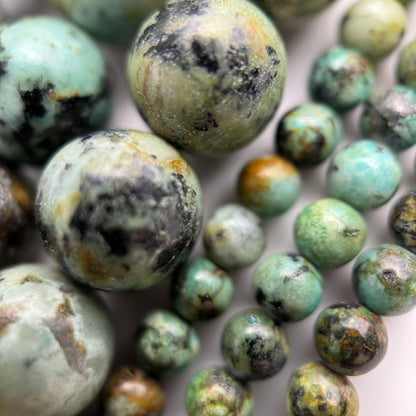 African Turquoise (Jasper) Polished Round Beads image 2
