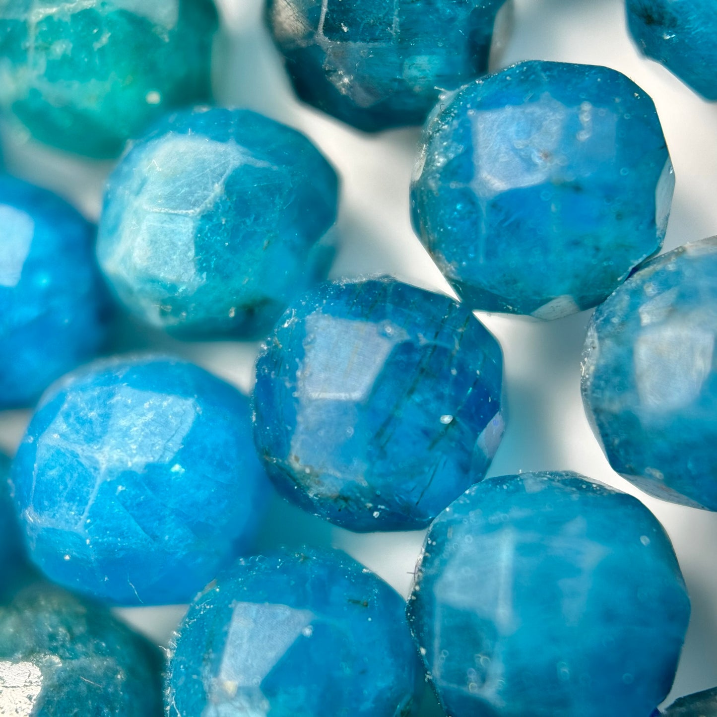 Apatite Faceted Round Beads image 1