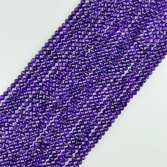 Amethyst Faceted Round Beads