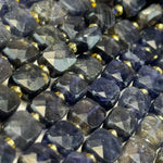 Iolite Rectangular Faceted Cushion Cut 10xÂ8 mm Beads image 5