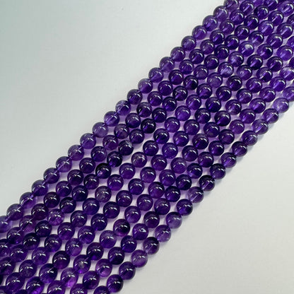 Natural African Amethyst Polished Round Beads image 5