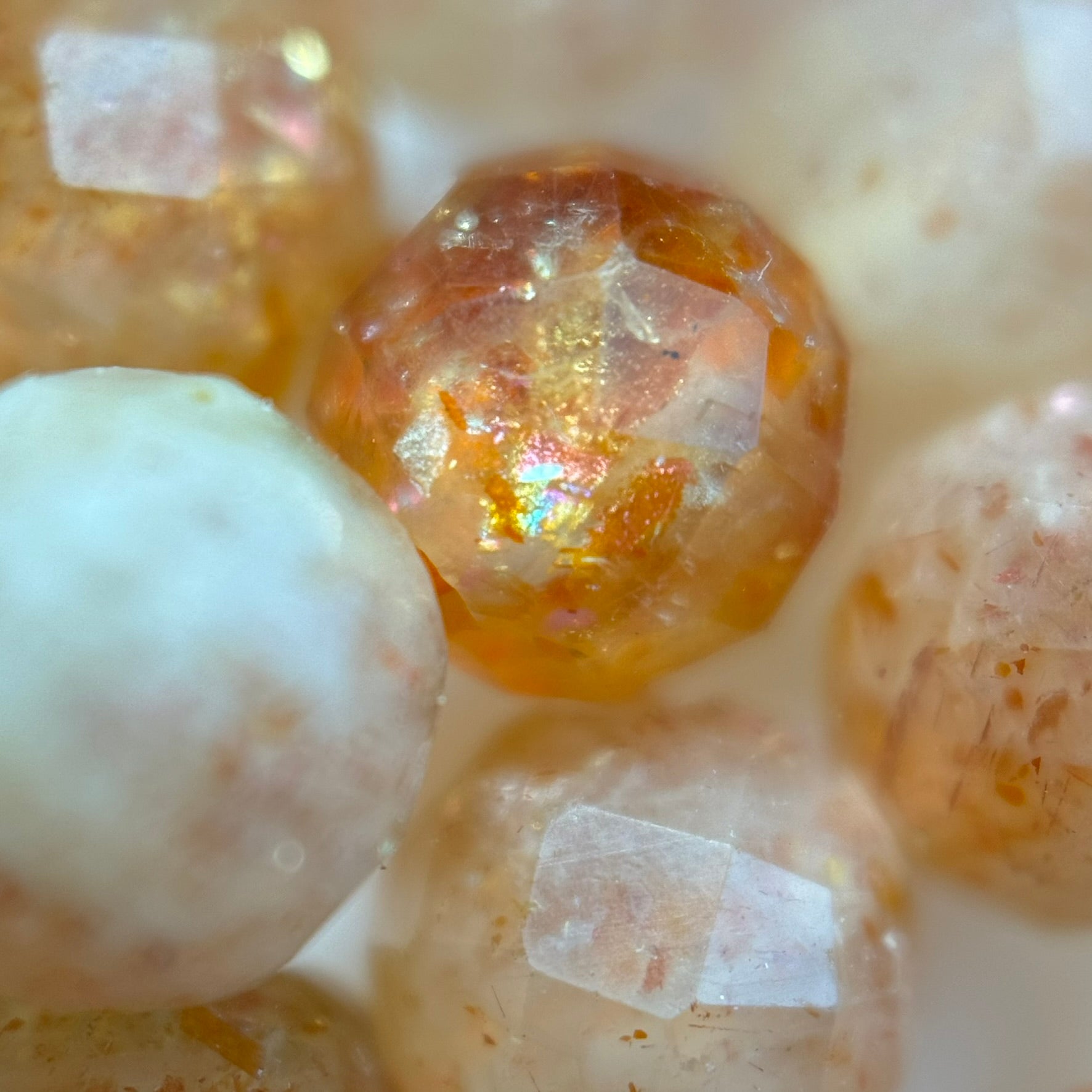 Sunstone Faceted Round Beads (Color B) image 4