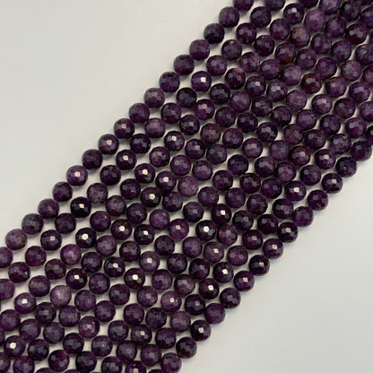 Purple Sapphire Faceted Round Beads image 5