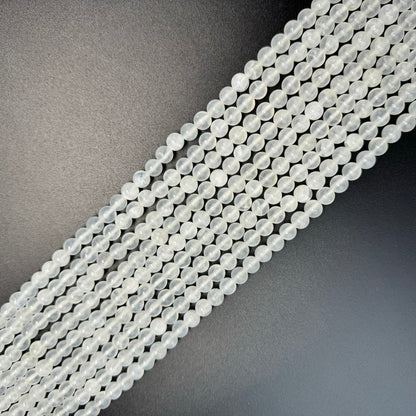 White Calcite Polished Round Beads image 3