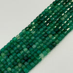 Green Dyed Chalcedony Square Beads image 5