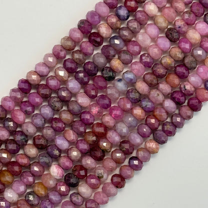 Ruby Faceted Rondelle Beads image 0