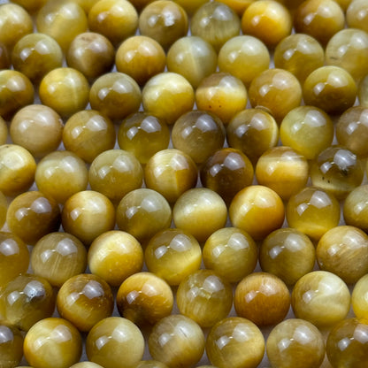 Golden Tiger's Eye Polished Round Beads image 1