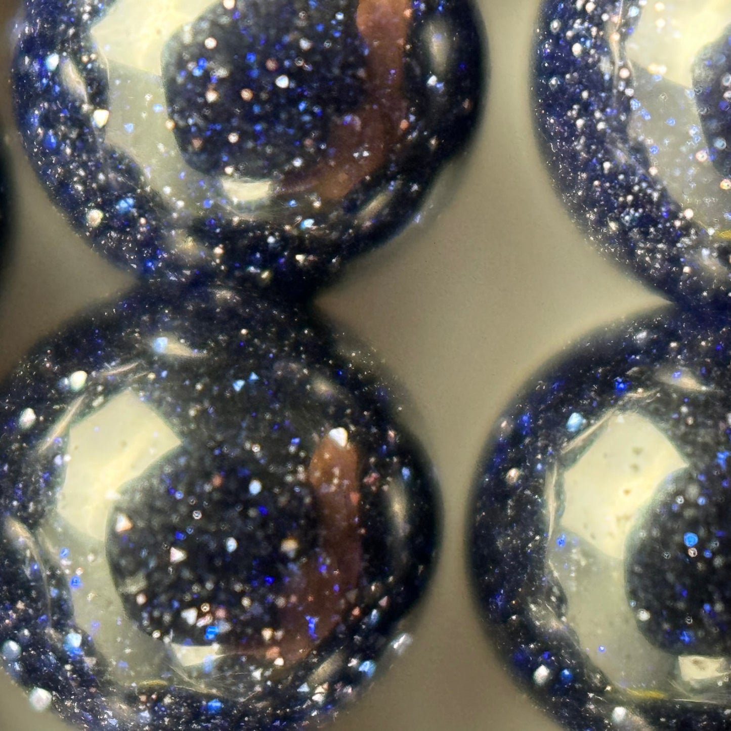 Blue Sandstone Polished Round Beads image 3