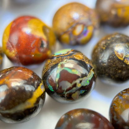Australian AA Boulder Opal Polished Round Beads image 7