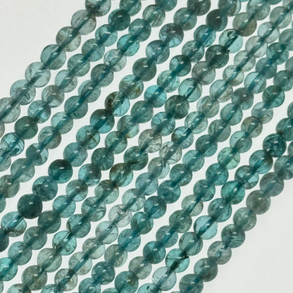 Blue Apatite Round Beads  With A Polished Finish image 0