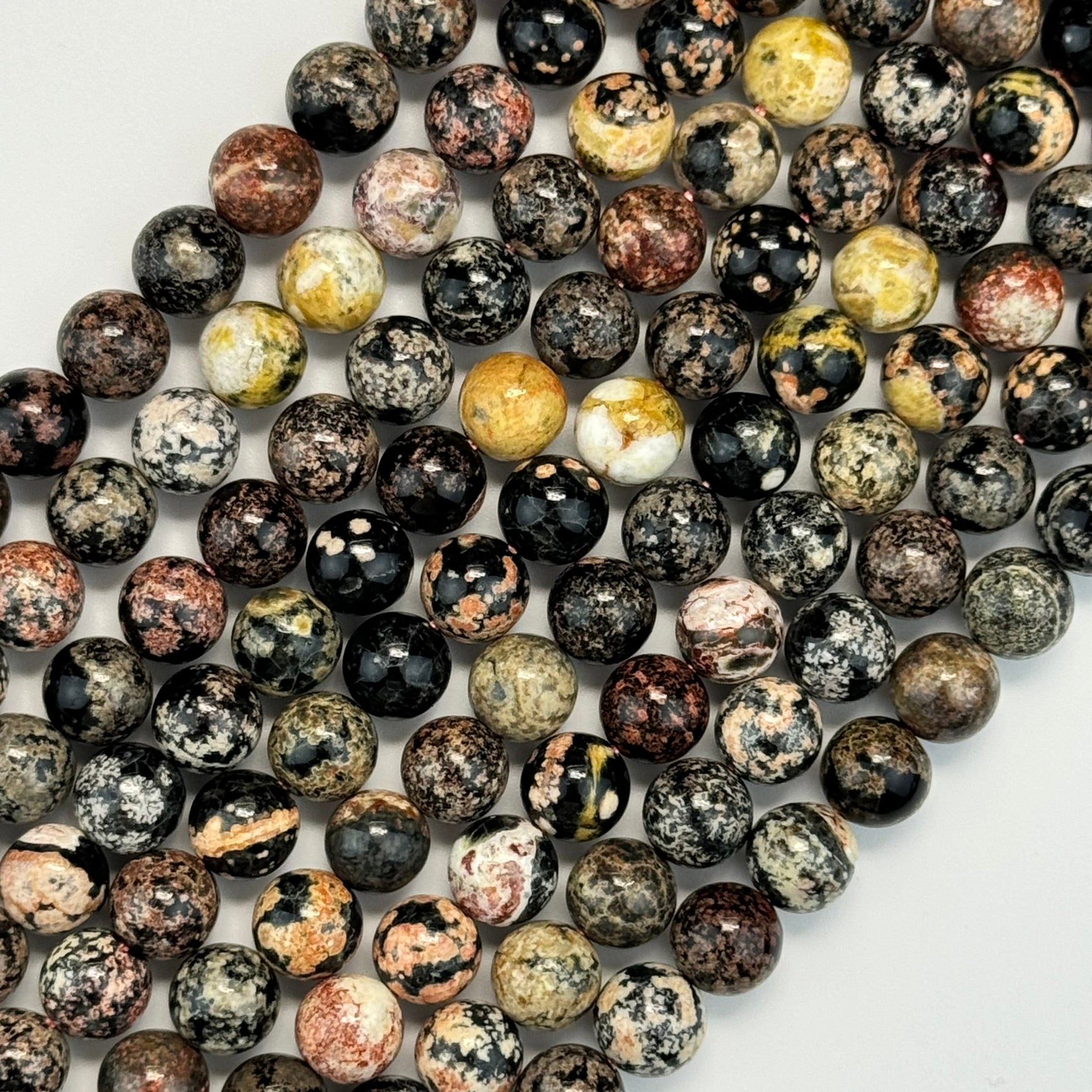 Blossom Jasper Polished Round Beads image 3