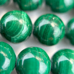 Malachite Polished Round Beads  A-AA-AAA Quality image 5