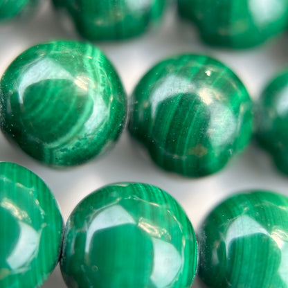 Malachite Polished Round Beads  A-AA-AAA Quality image 5