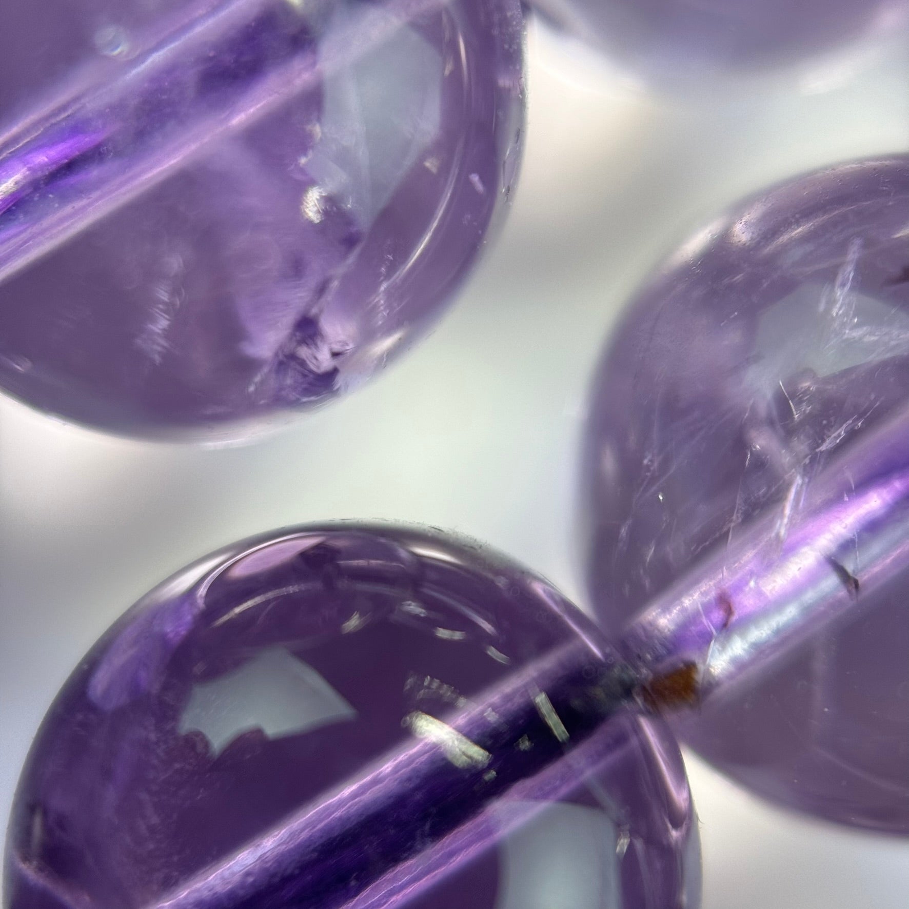 Lavendar Amethyst AAA Polished Round Beads image 6