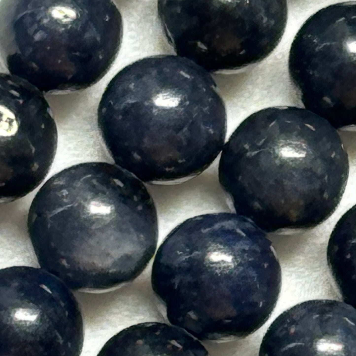 Dark Blue Sapphire AAA Polished   Round Beads image 1