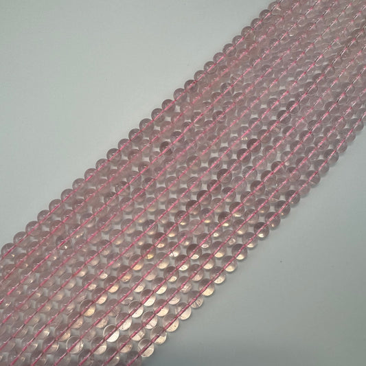 Star Rose Quartz Beads - Polished Round Beads