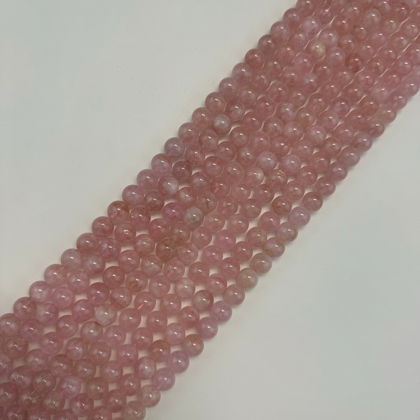 Morganite AA Polished  Round Beads image 8