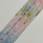 Morganite Aquamarine Faceted Round Beads - AAA Quality image 5