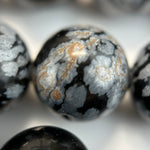 Snowflake Obsidian Polished Round Beads image 4