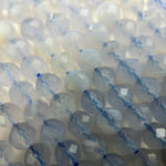 Blue Lace Agate Faceted Round Beads image 7