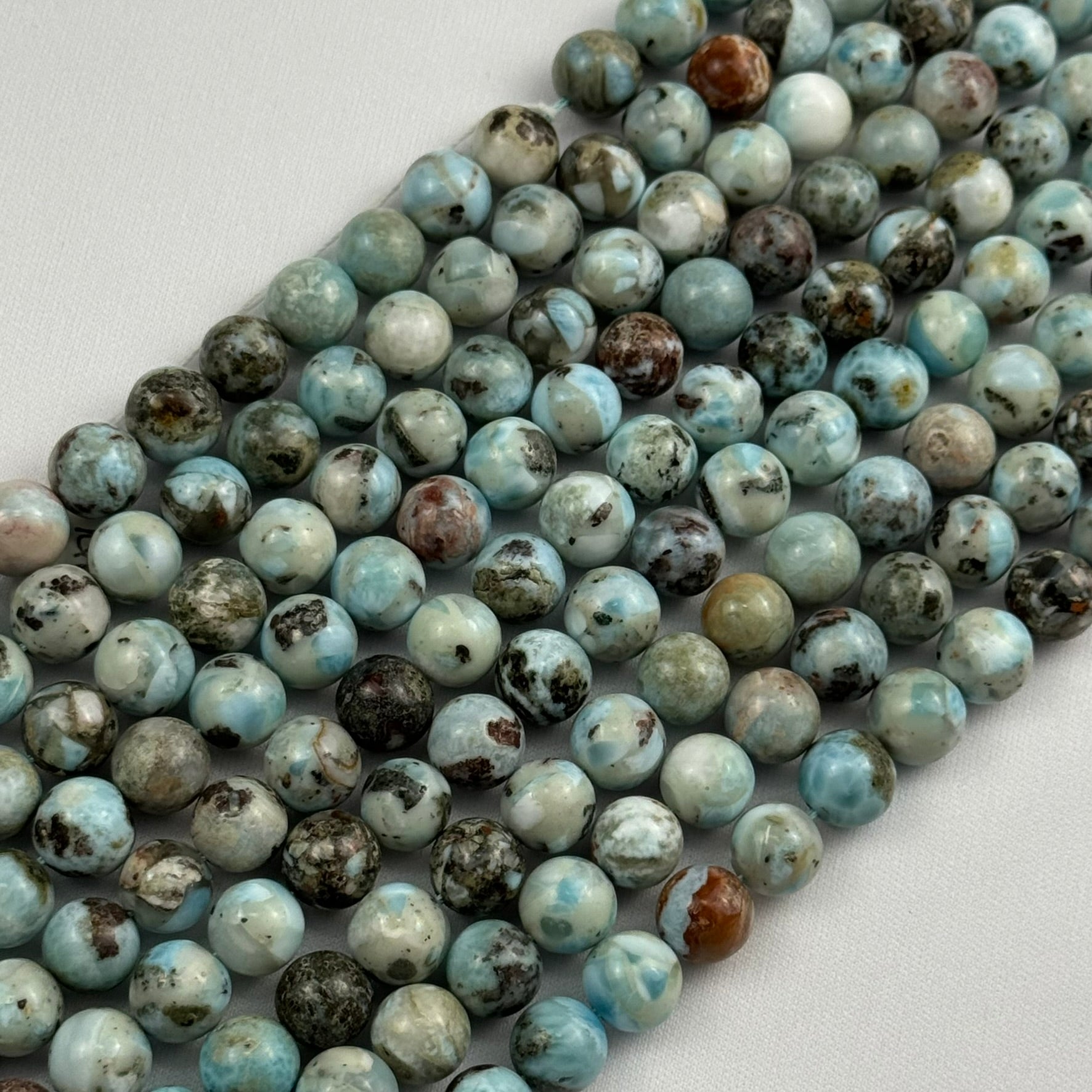 Larimar Polished  Round Beads image 9