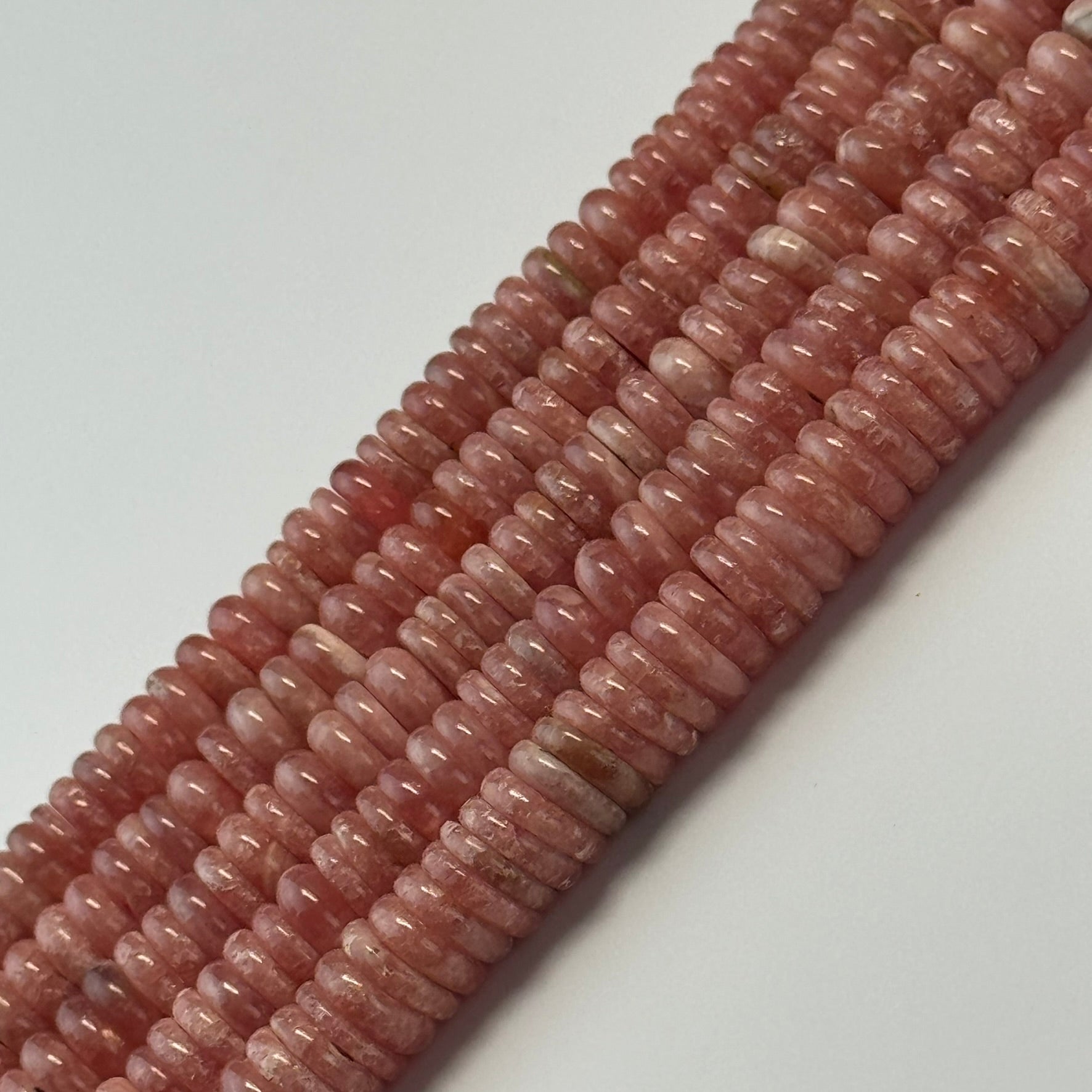 Rhodochrosite Rondelle Polished Beads image 2