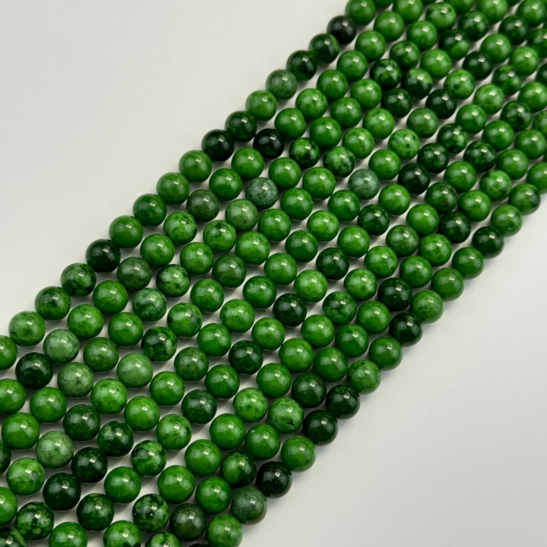 African Green Garnet Polished Round Beads image 3