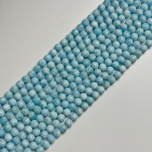 Hemimorphite Polished Round Beads - (AAA Quality)
