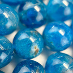 Blue Apatite AAA Polished Round Beads image 2