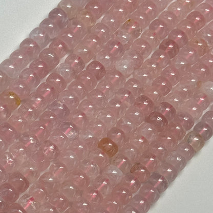 Rose Quartz Flat Rondelle Polished Beads image 0