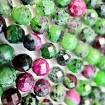 Ruby Zoisite Faceted Round Beads image 8