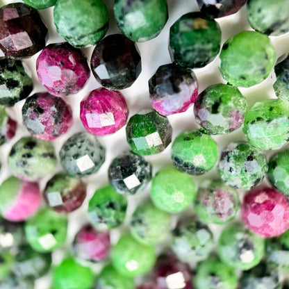 Ruby Zoisite Faceted Round Beads image 8